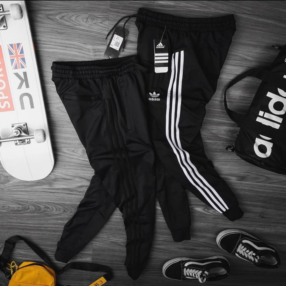 ADIDAS  3-STRIPES TAPERED TRICOT JOGGERS - Picture 3 of 4